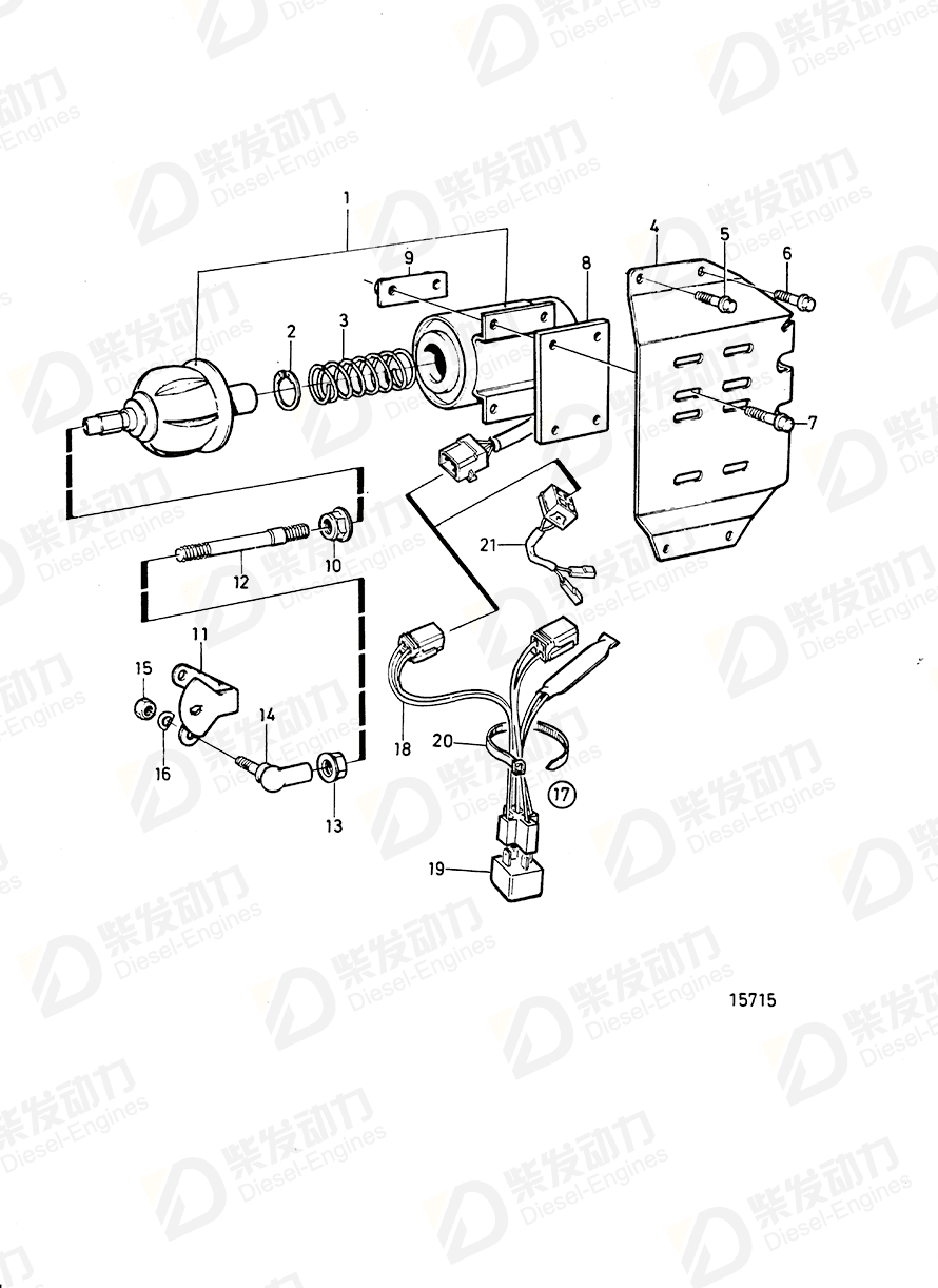 VOLVO Control rod 863642 Drawing